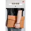 Large Capacity Thickened Waterproof Vintage Faux Leather A4 Document Storage Business Briefcase