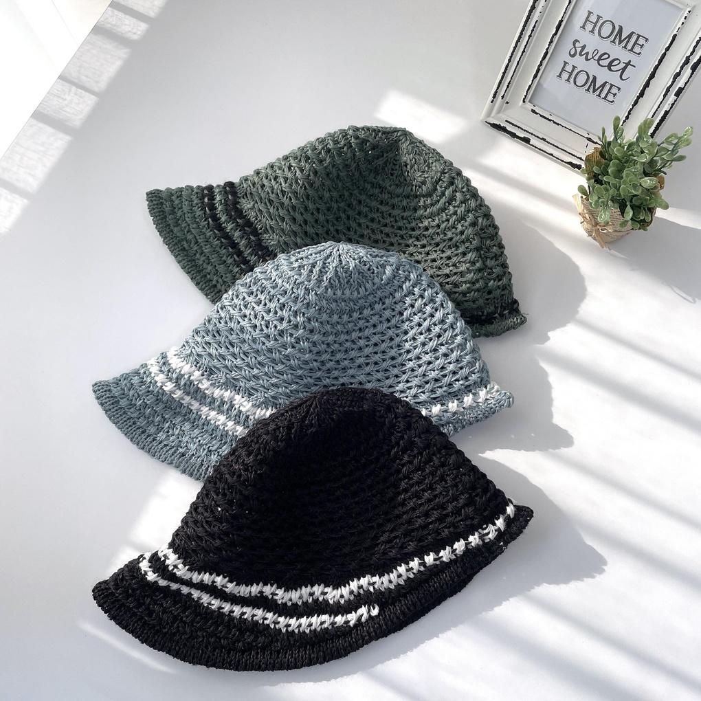 Men's and Women's Daily Bucket Hat Knitted Uneven Brim Bucket Hat