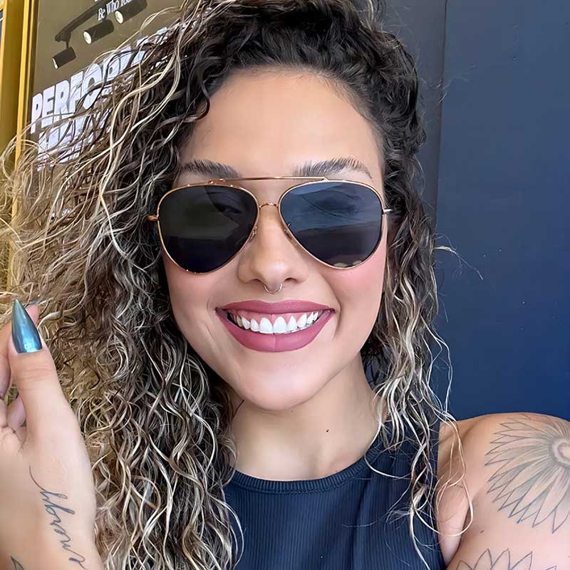 New Pilot Concave Metal Frame Sunglasses Men Women Fashion UV Protection Driving Sun Glasses Double Beam