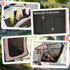 Folding Dog Stroller with Reflectors, Swivel Wheels, Brakes, and Washable Cushion, Coffee