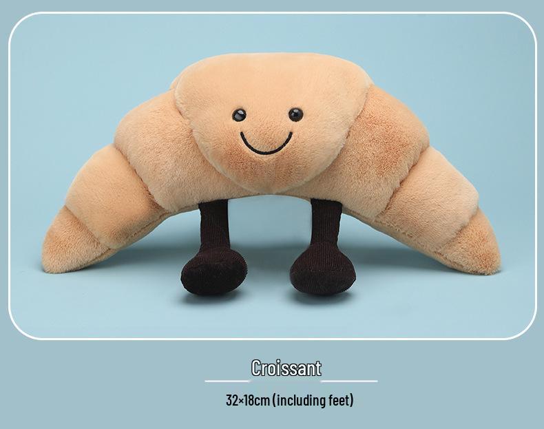 Hobby-Fruchtpuppen-Serie: Süßes Apfel-, Birnen- & Croissant-Plüschtier zum Kuscheln