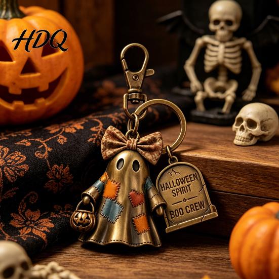 Durable Halloween Pendant 1/2Pcs Spirit Boo Crew Ghost Keychain Spooky Accessory