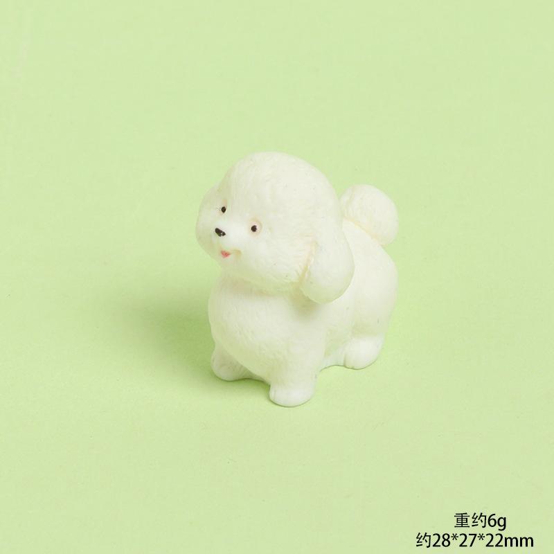 Cute Resin Dog Figure Realistic Animal Statue Mini Desk Car Decor Micro Landscape DIY Craft Ornament Gift