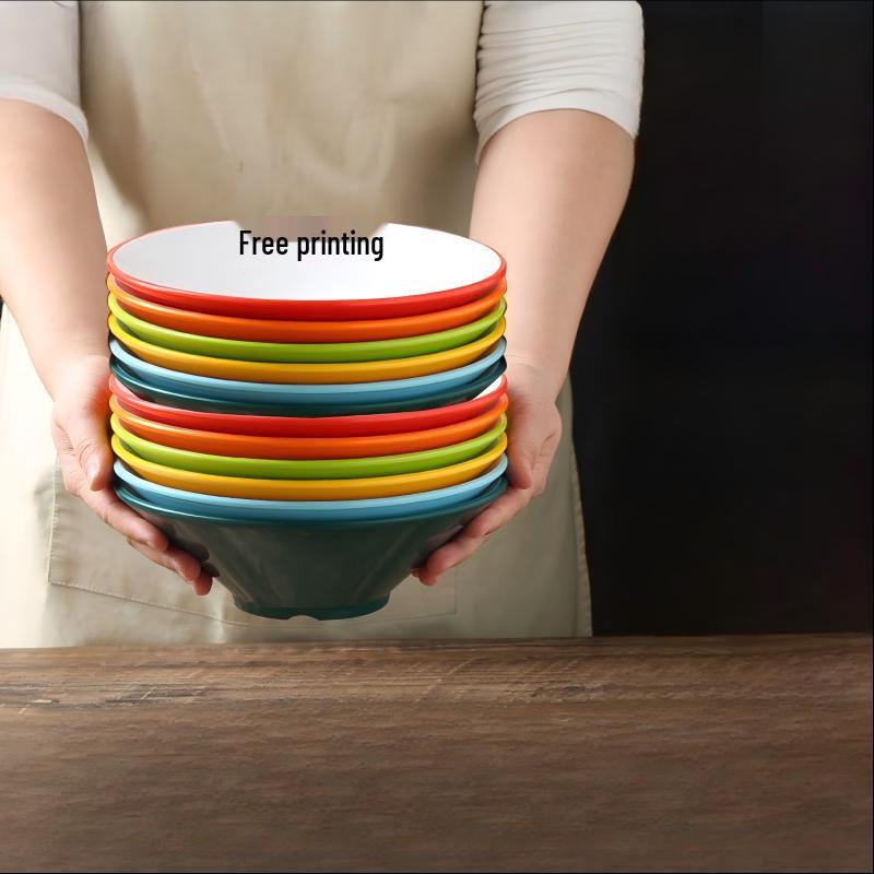 Di Rui En A5 Melamine Two-Tone Commercial Noodle Bowl