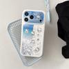 Blue Surfing Kitty iPhone 15/17/16 Pro Max Case: Anti-Drop & Large Window Design