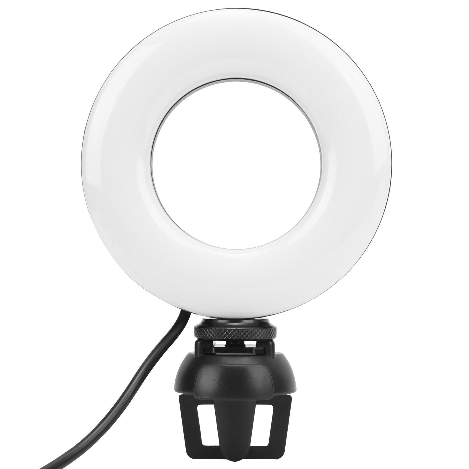 

YT‑48 4in Round LED Fill Light for Online Meeting Live Streaming Vlog Filming Lighting