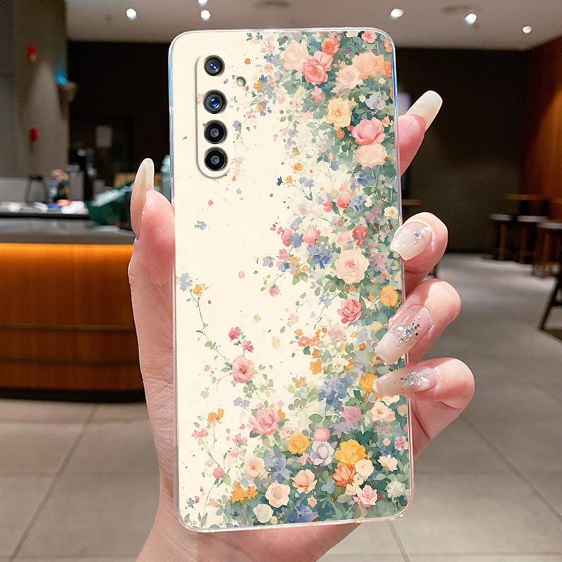 For Realme 6 / Realme 6 Pro Case RMX2001 RMX2061 Phone Case Clear Luxury Fashion Butterfly Flowers Soft TPU Silicone Back Cover