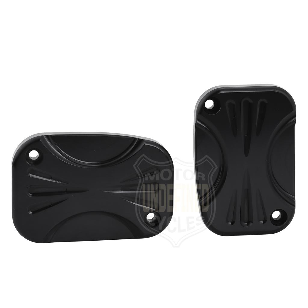 Motorcycle Front Rear Brake Reservoir Master Cylinder Covers For Harley Touring Road King Electra Street Glide FLH FLRT V-Rod