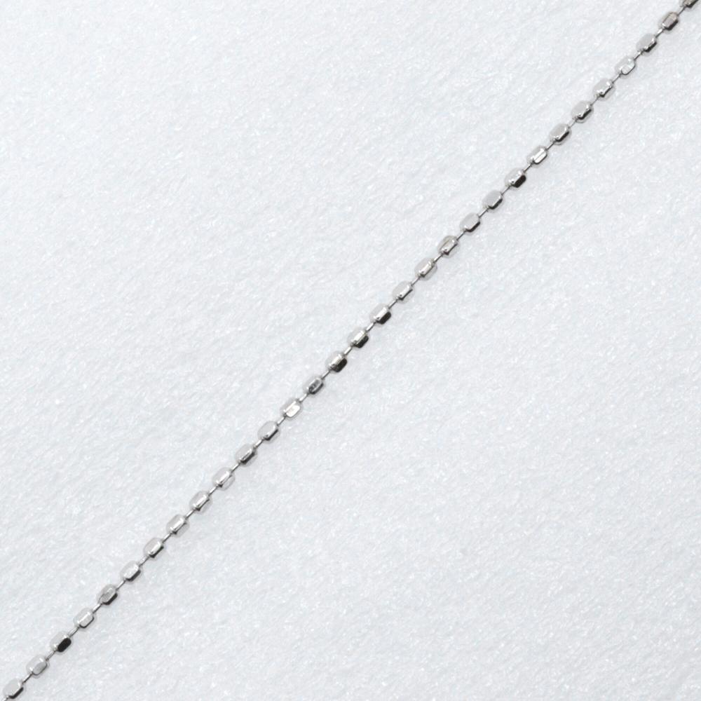 cross Necklace K18 white gold/diamond cross 2.2g Women Used