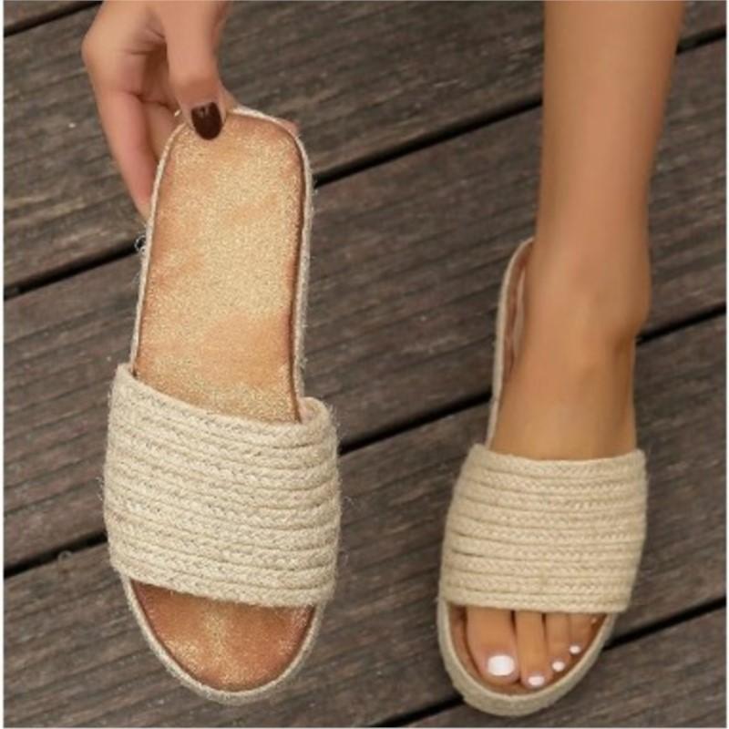 Fashion Shevalues Women's New Weave Slippers 2025 Fashion Thick Bottom Beach Shoes Soft Comfort Summer Slides Lady Casual House Sandals