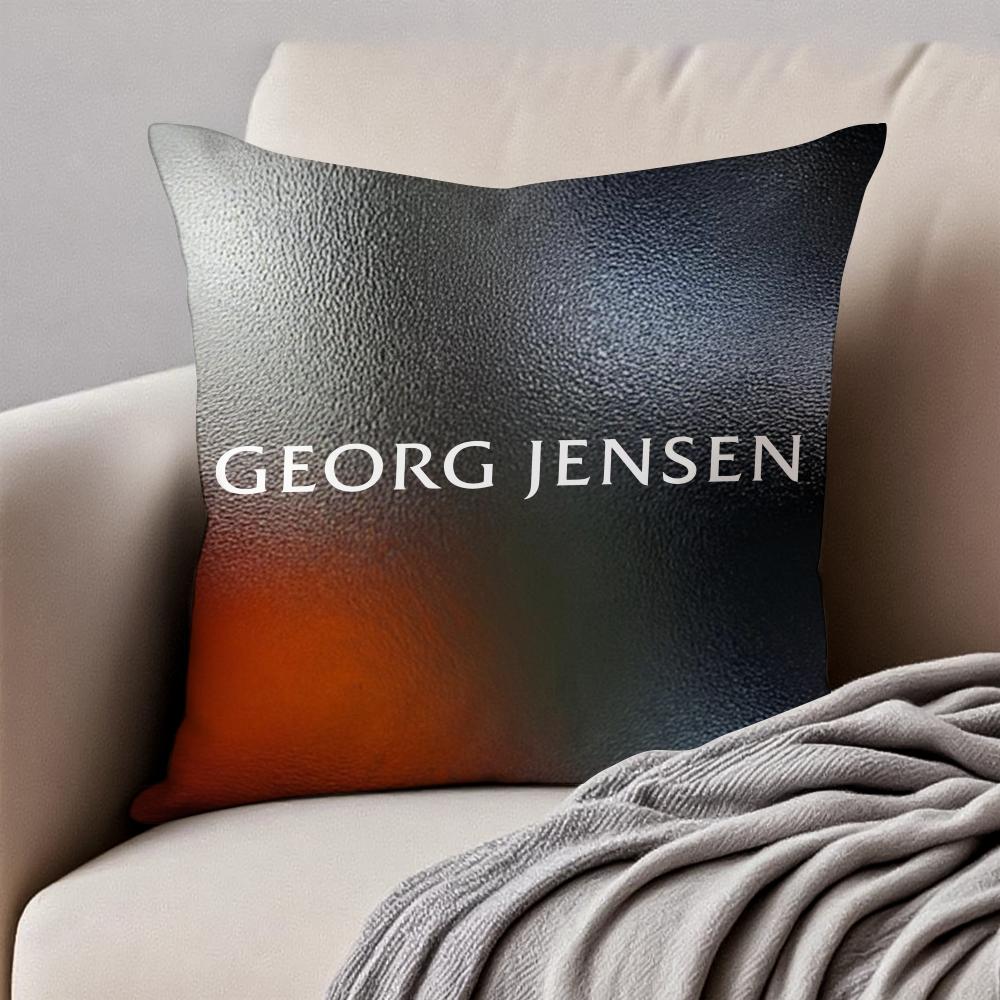 Fashion Modern Luxury GGeorg Jensens Cushion Cover Pillowcase Antidustmite Invisible Zipper Short Plush Sofa Cushion