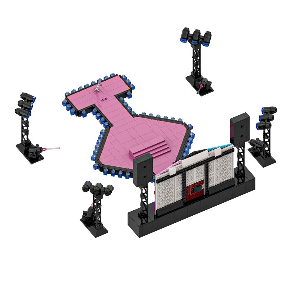 MOC Taylors The Eras Tour Modellbausteine Sängerin Taylors Liebhaber Haus Konzert Musikbühne Szene Design Stein Spielzeug Geschenke