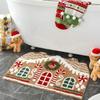 Front Door Mat Christmas Gingerbread House Doormat Gingerbread House Welcome Mat Gingerbread House Carpet for Home Decoration