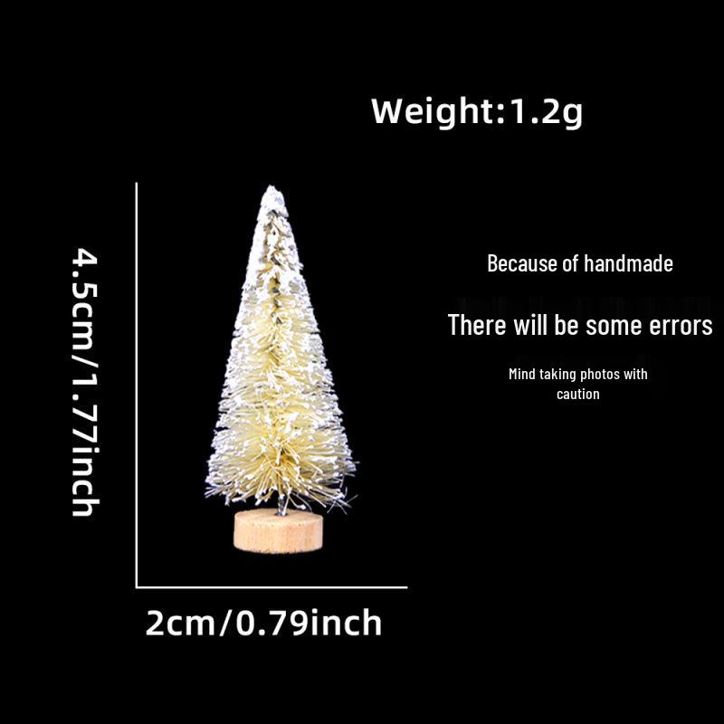Schnee-beflockter Mini-Sisal-Weihnachtsbaum: Künstliche Weiße Zeder in verschiedenen Größen zur Dekoration von Mikrolandschaften
