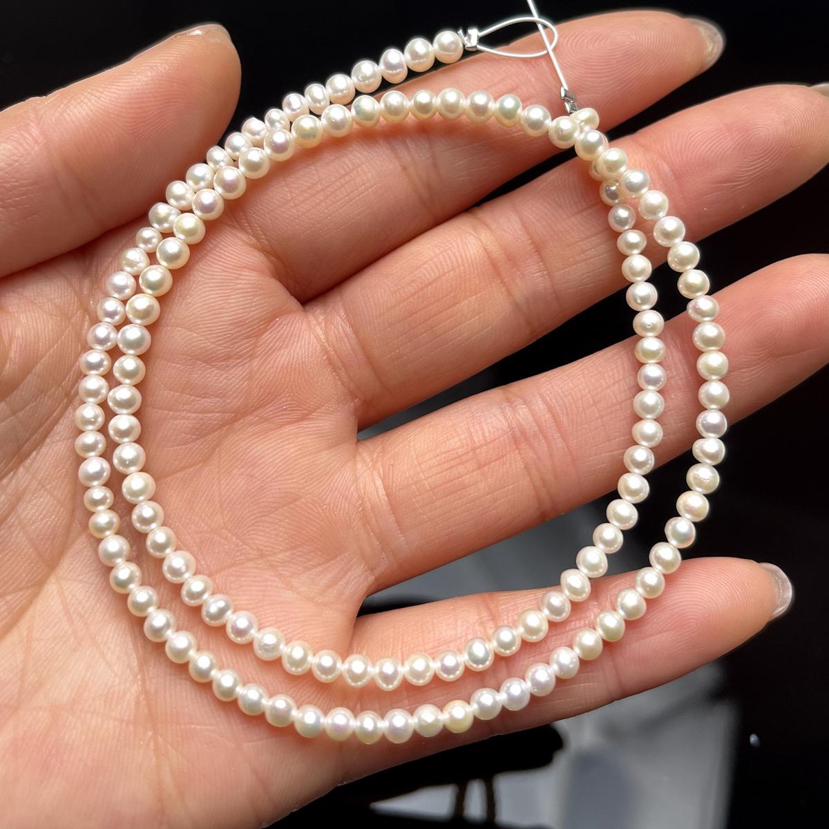 

Подвеска своими руками из белого круглого жемчуга 3-4 мм для изготовления ювелирных изделий своими руками ожерелье серьги браслет бусины аксессуары 3-4mm белый