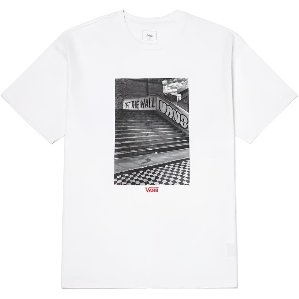 

Футболка Vans Stair с фотопринтом и круглым вырезом, с коротким рукавом, мужская, белая VN0A5F3GWHT