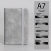 A7 Mini Pocket Notebook with Thick Leather Cover - Retro and Simple Design