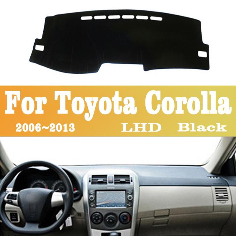 

Car Control Dashboard Non-slip Mat Kit Sun Shade Anti-UV Carpet Panel Mat For Toyota Corolla E150 2006~2013 Internal Accessories