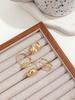 4Pcs /Set Fashion Bohemian Geometric Hollow Asymmetrical Abstract Design Adjustable Gold Rings Set For Women Jewelry Accessories