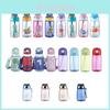 Bunte Cartoon-Kinder-Wasserflasche mit auslaufsicherem Design und lustigen Trinkhalmen für die Babyernährung