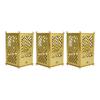 Metal Assembled Pen Holder Gold Architectural Pattern Quadrate Surfaces Plating DIY Pen Holder for
