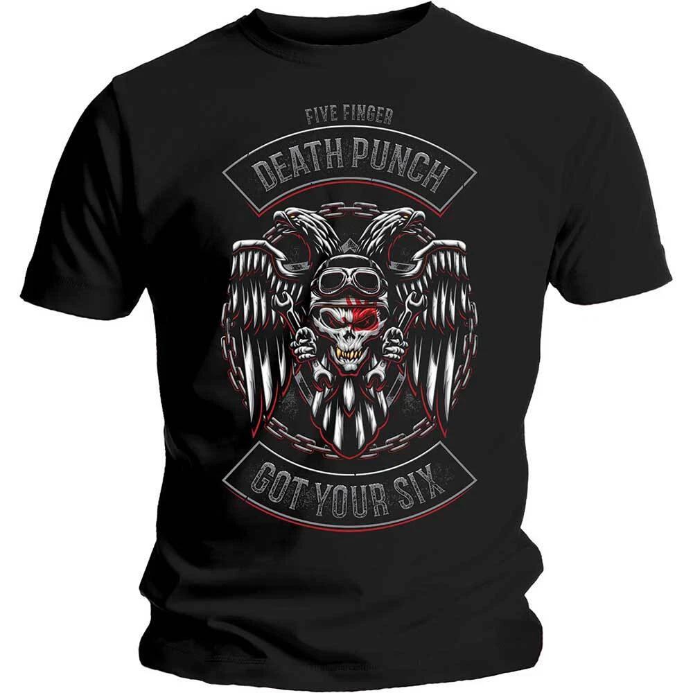Five Finger Death Punch Unisex Tshirt Biker Badge S