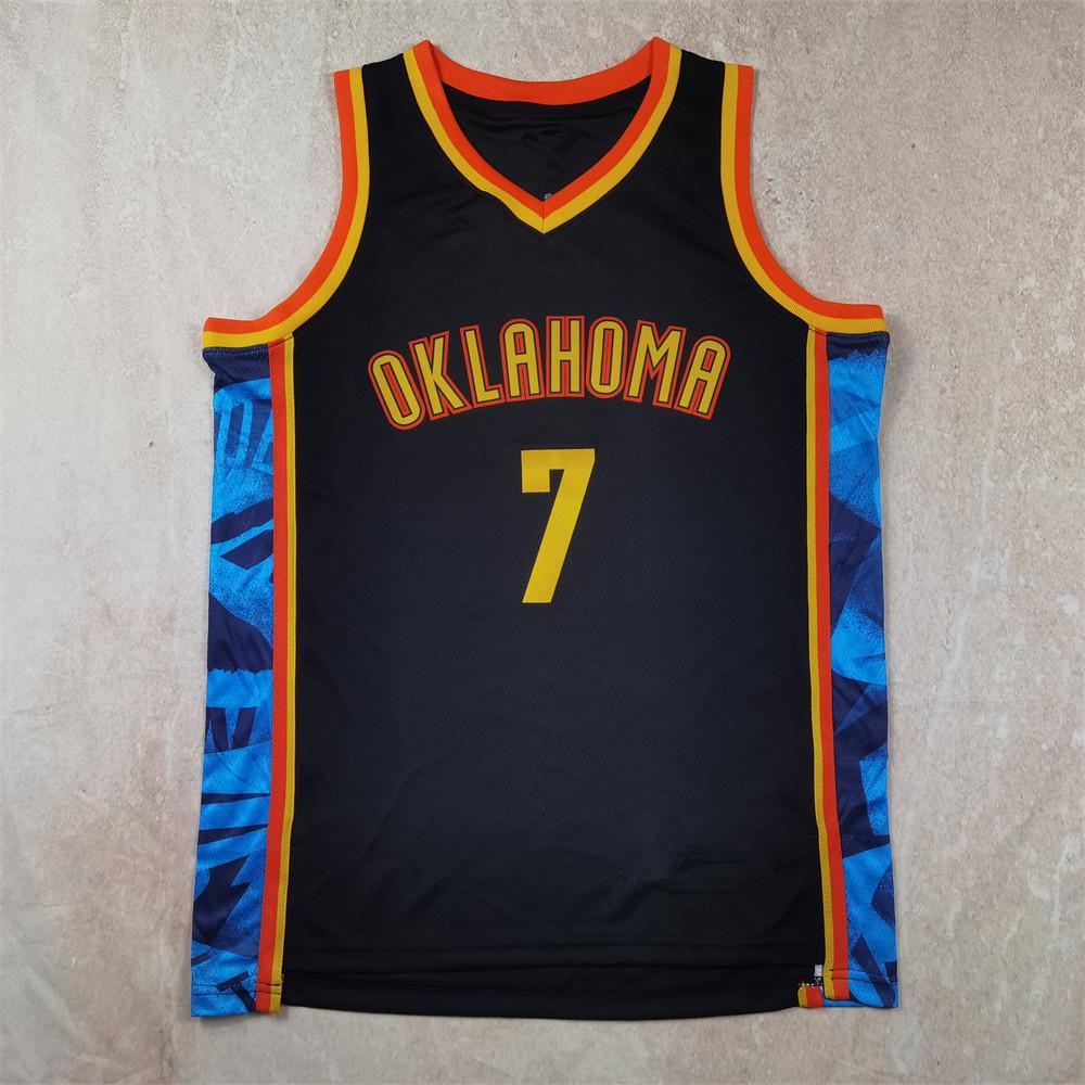 

2025 City Edition Black Warriors-Thunder Basketball Jersey #7 Chet Holmgren M