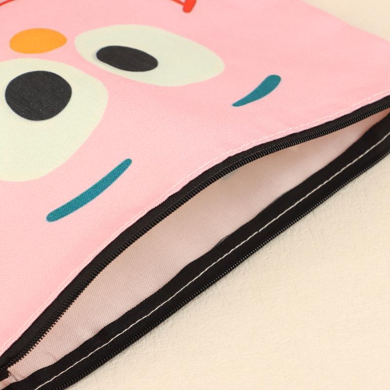 Pink Smiling Cosmetic Bag Creative Clutch Makeup Bag Travel Toiletry Bags Large Capacity Storage Pouch For Girl Gifts