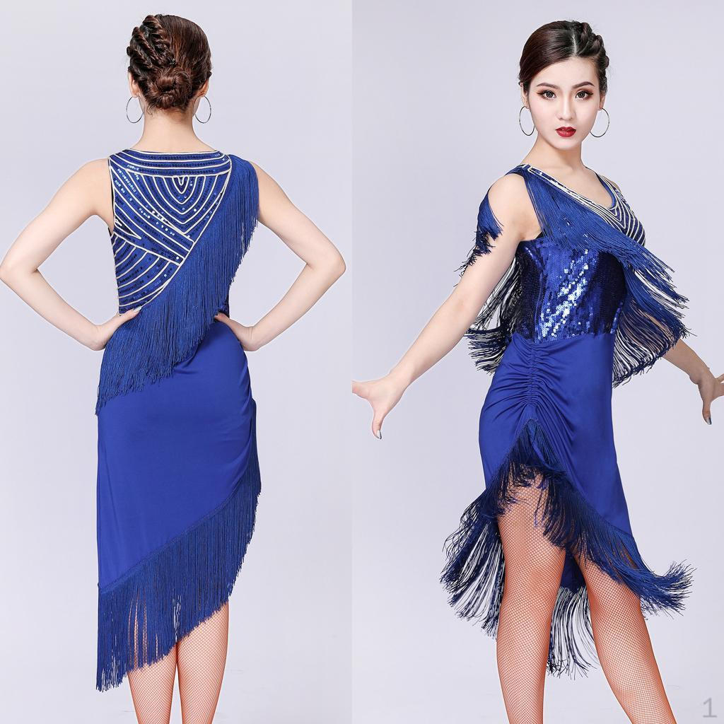 1920s Sequin Tassel Paisley Dress Girls Womens Costumes No Sleeve