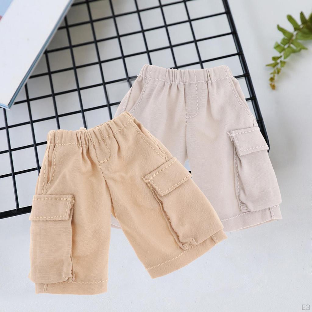1/12 Men Shorts Mini Clothing Casual Miniature Outfits Doll Clothes for 6 inch Figures Dress up