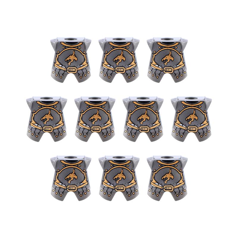 MOC Medieval Military Castle Weapon Roman Knight Helmet Shield Accessories Building Blocks Green Dragon Lion Crusader Bricks Toy