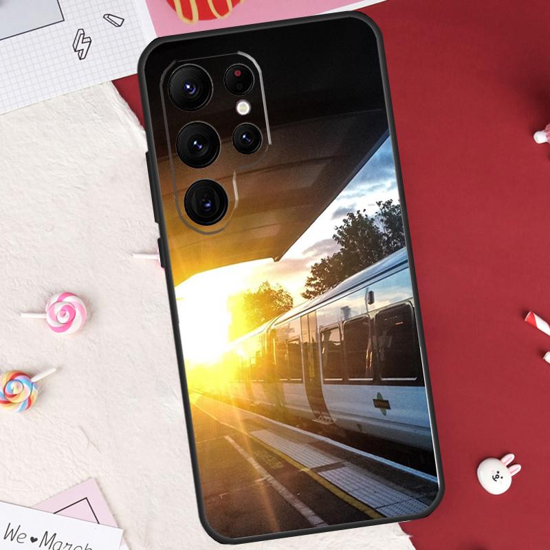 

Train Rail Sunlight Case For Samsung Galaxy S25 FE S23 FE S20 S21 S22 S24 S25 S26 Ultra S10 S25 Plus Cover Shell Galaxy S26Ultra