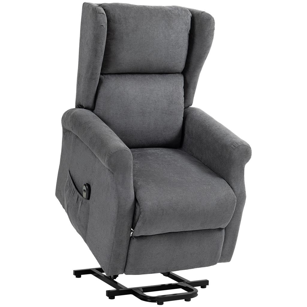 Recliner Chair Lift Assist Reclining Function Up To 200kg 72.5x94x109cm Dark Gray