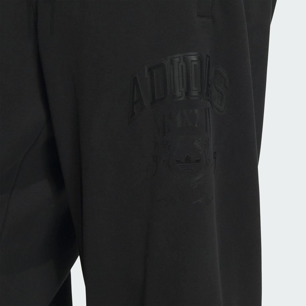 Adidas Originals Trefoil Logo Embroidered Fleece Track Pants Men Black JW1966