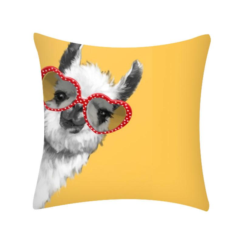 Modern Simple Cartoon Yellow Printed Pillowcase Bedroom Bedside Pillowcase Peach Skin Pillowcase