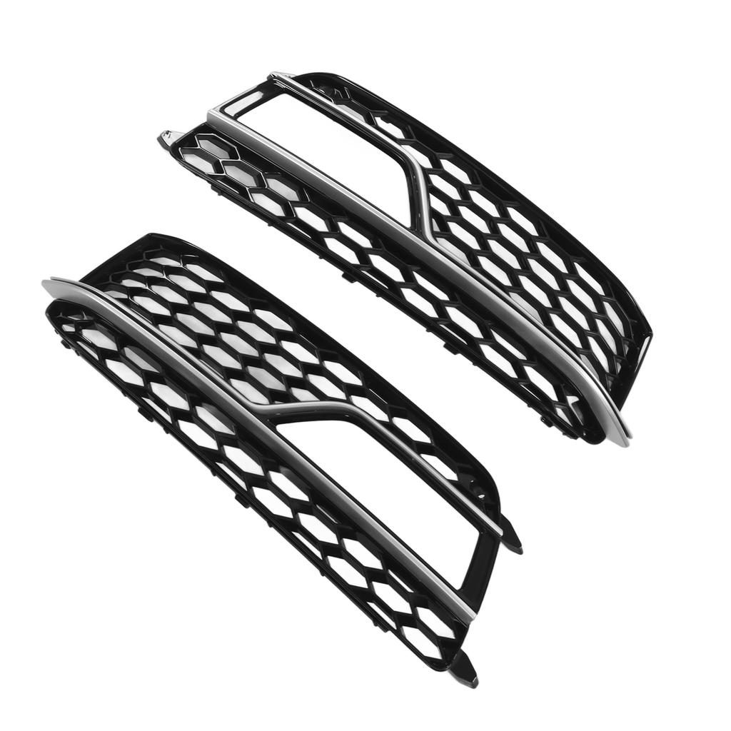 2pcs Front Bumper Fog Light Grille Cover Trim 8T0807681M Car Exterior Decoration Replacement for S5 A5 SLine Models