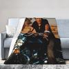 Johnny Hallyday 3d Blanket Flannel Printed Multifunction Super Warm Throw Blanket for Bed Office Rug Piece