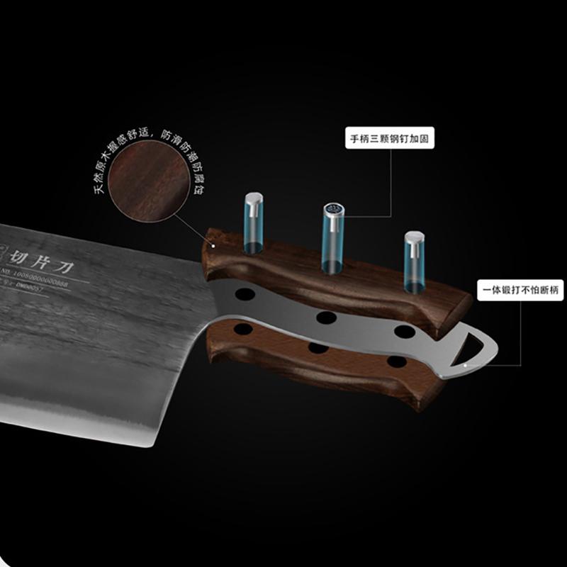 Handmade Forged Slicing Knife Wood Handle Chefs Cleaver Longquan Kitchen Knives For Cutting Vegetables And Meat China Messer