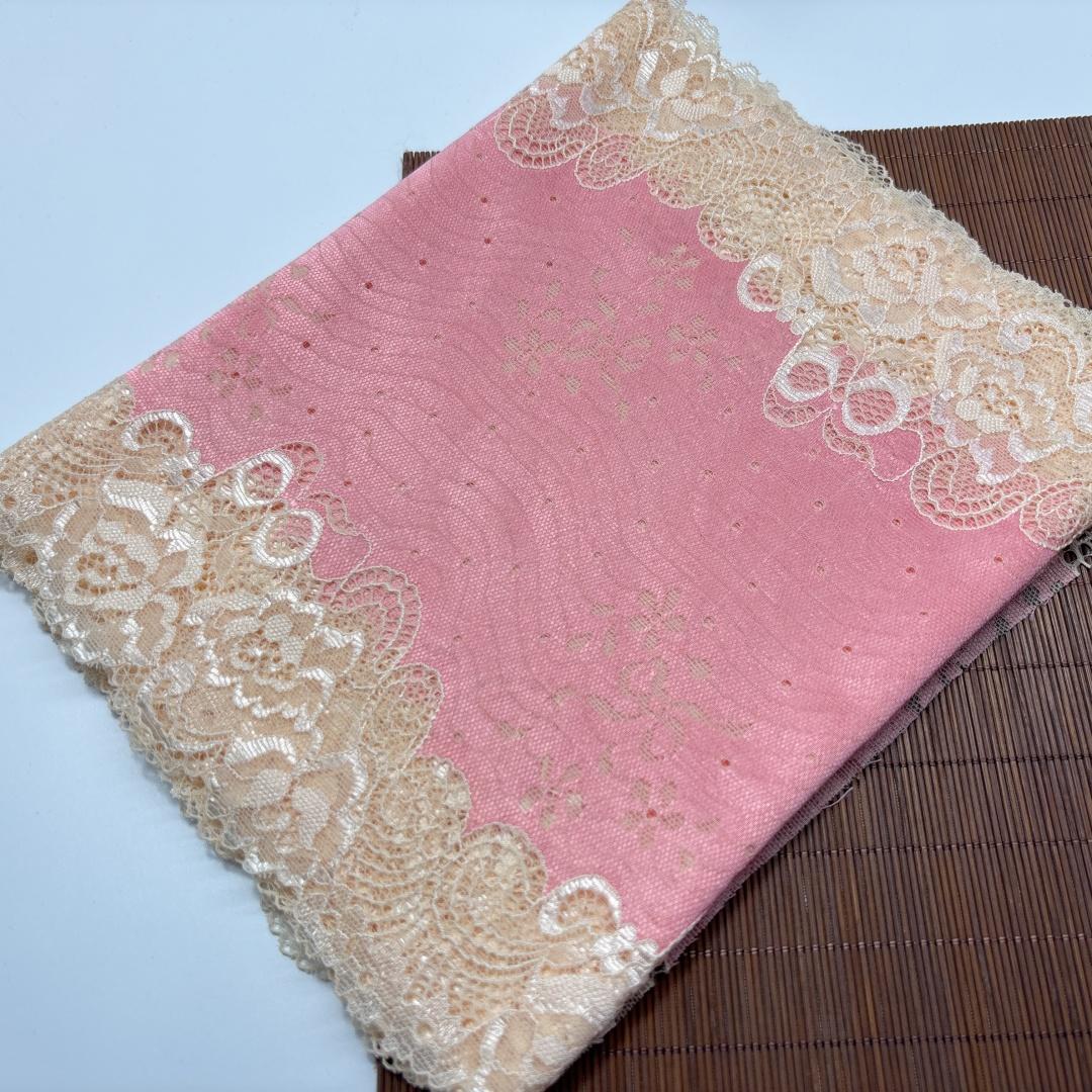

Двухцветная эластичная кружевная отделка, эластичная кружевная ткань для нижнего белья, бюстгальтера, нижнего белья, платья, одежды, домашнего декора, шитья своими руками 2 meters x 24.5 cm розовый/светло-бежевый