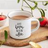 Life Begins After Coffee Print Mugs Creative Coffee Tea Drink Dessert Breakfast Milk Cup Enamel Mugs Handle Drinkware Best Gifts