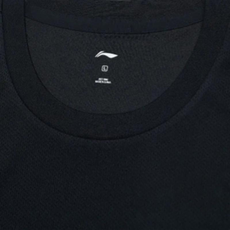 Li-Ning Summer Mens Solid Color Pullover Round Neck Short Sleeve Comfortable Breathable Skin-Friendly Versatile Casual Sports Suit AHST347-1+YATV113-1