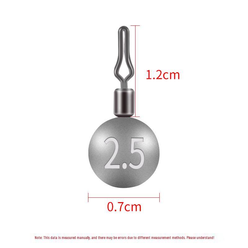 Anti-tangle Round Drop Shot Fishing Sinker with Quick Clip