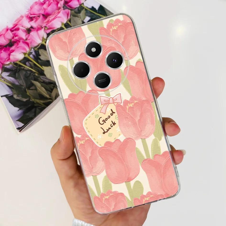 For Xiaomi Poco C75 Case 2024 New Stylish Flower Soft Transparent Silicone Phone Cover For Xiaomi Poco C75 4G C 75 PocoC75 Coque