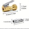 3pcs Heavy Duty Brass Air Chucks with Clip, American Model, Closed Flow Lock-on Tire Inflator Chuck for Schrader Valve