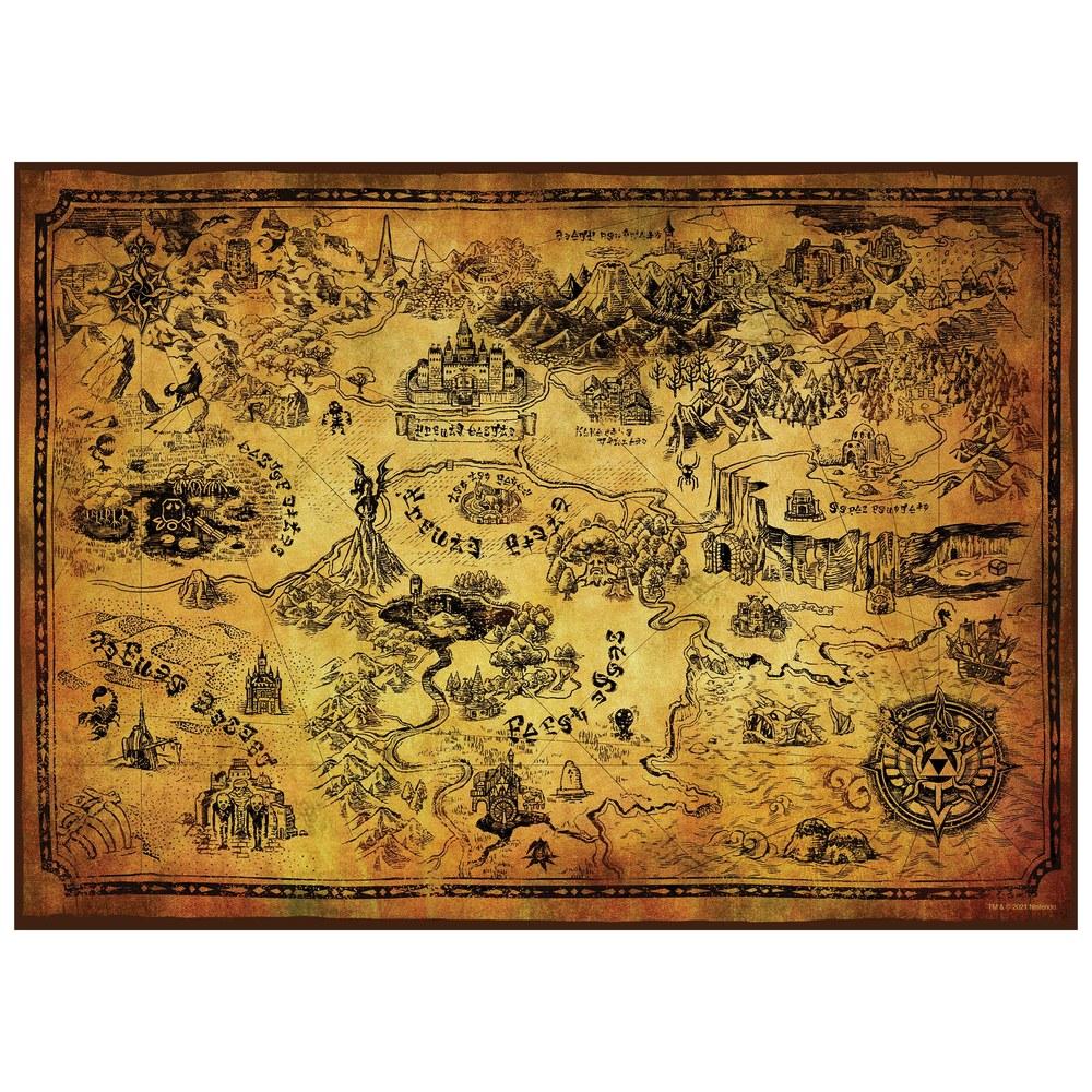 Nintendo The Legend of Zelda Hyrule Map 1,000-Piece Jigsaw Puzzle Stylized Hyrule Map Collector's Nintendo Official Licensed Product