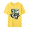 Funny Cat Three Cat Moon 3 Wolfs New Coming Man Tshirts Casual Tops Tees Cotton Fabric Birthday Luxury Designer T-Shirts