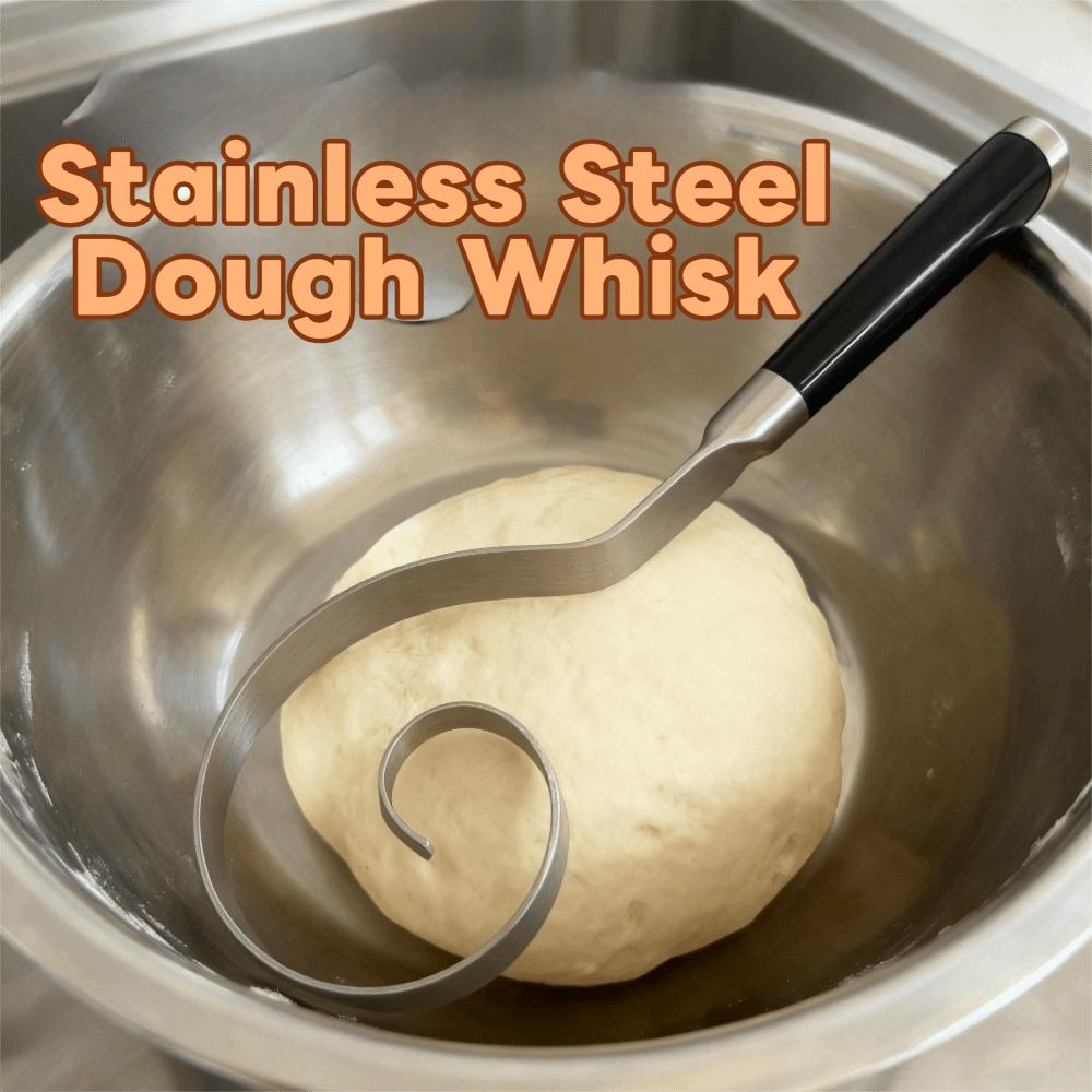Rust-proof Stainless Steel Dough Whisk Handheld Dough Blending Tool Pastry Making