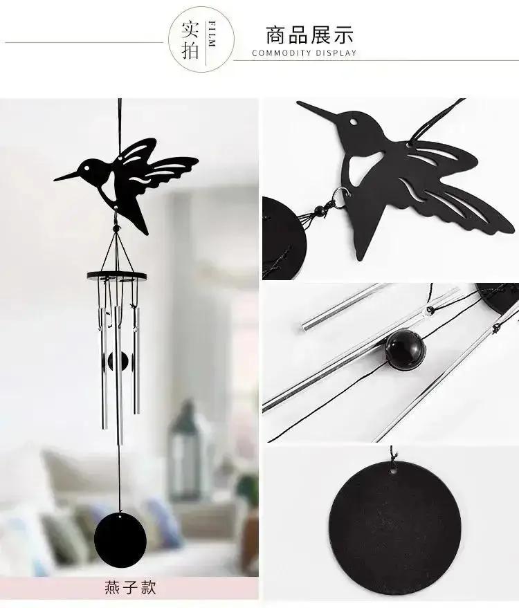 Creative Gifts Home Decoration Hollow Iron Craft Wind Chime Novelty Metal Pendant Bedroom Crafts Hanging Gift Room Accessories