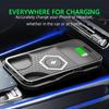 Wireless Car Charger Cordless Charging Pad Anti-Slip Phone Charger Non Slip Base Portable for Pickups Trucks Scooters Sedans