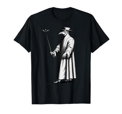 Vintage Plague Doctor Black Plague Macabre T-Shirt